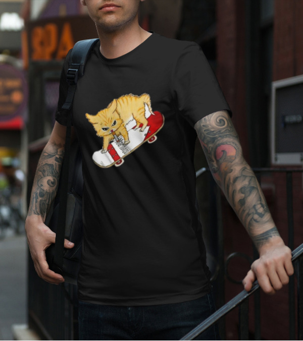 Lonely Kids Club Cig Cats Skateboarding Clarence Returns T-Shirt