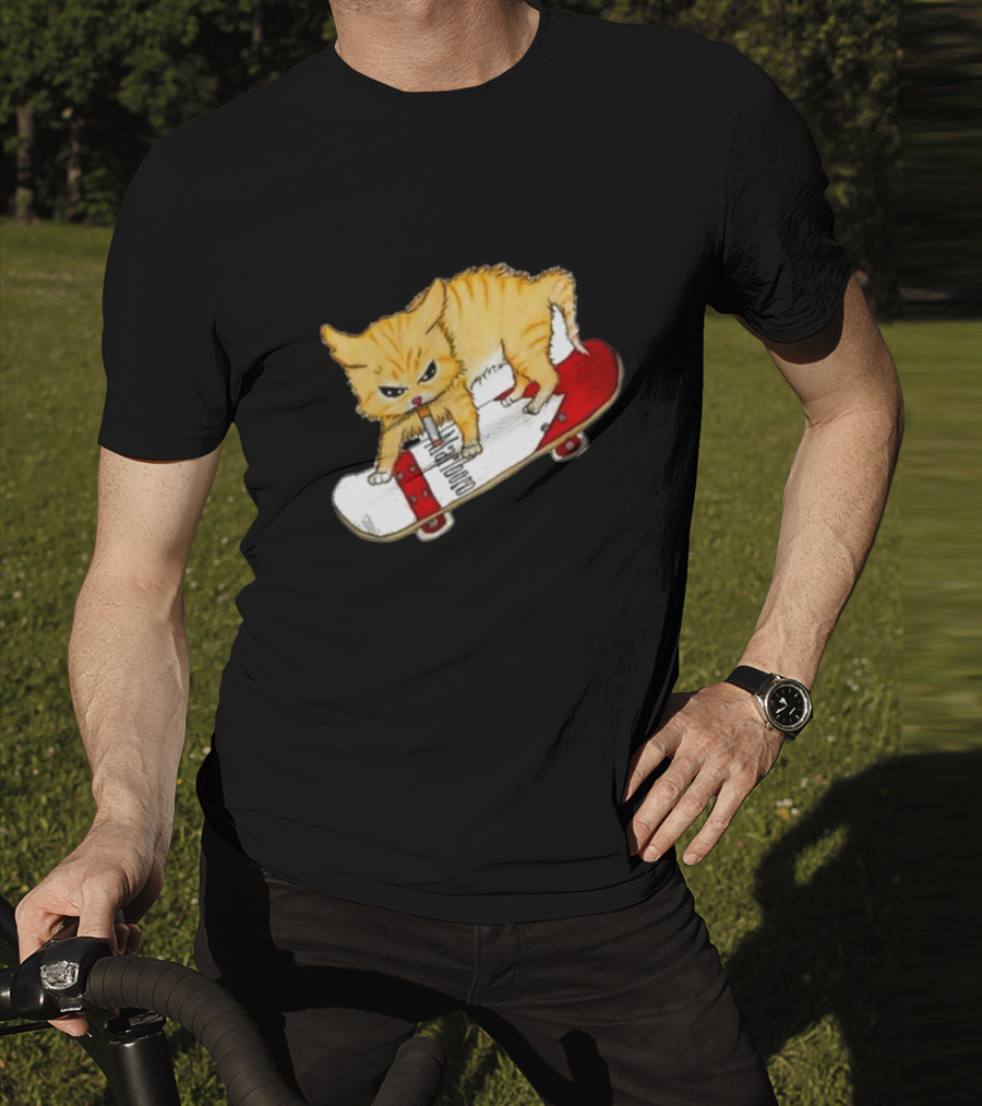 Lonely Kids Club Cig Cats Skateboarding Clarence Returns T-Shirt
