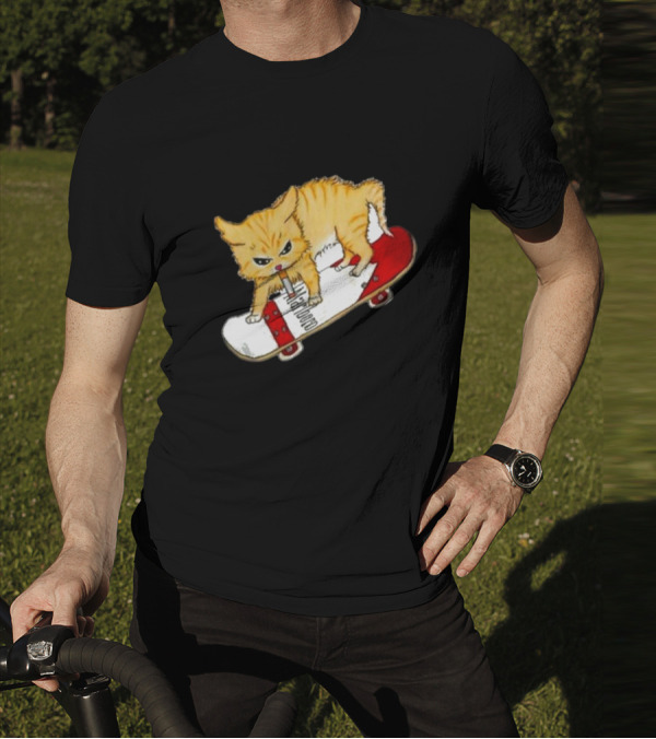Lonely Kids Club Cig Cats Skateboarding Clarence Returns T-Shirt