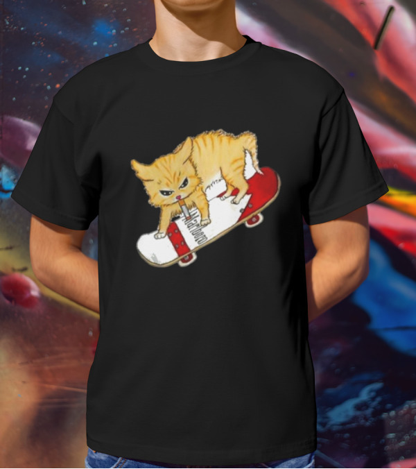 Lonely Kids Club Cig Cats Skateboarding Clarence Returns T-Shirt