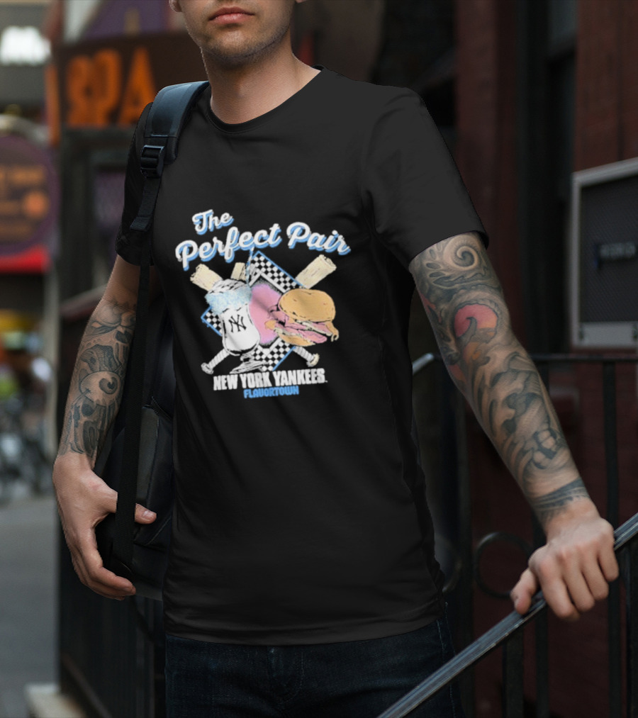The Perfect Pair New York Yankees Flavortown Burger And Drink T-Shirt
