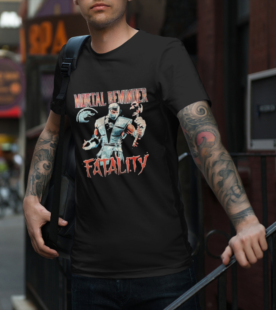 Mortal Reminder Fatality Ninja Skeleton Warrior T-Shirt