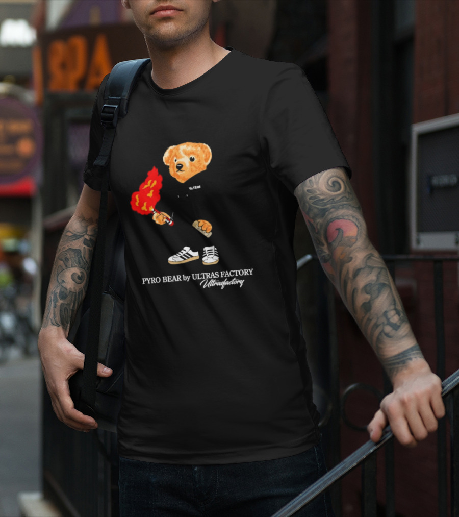 PYRO BEAR Ultras Factory Ultrasfactory Shoes Flame T-Shirt