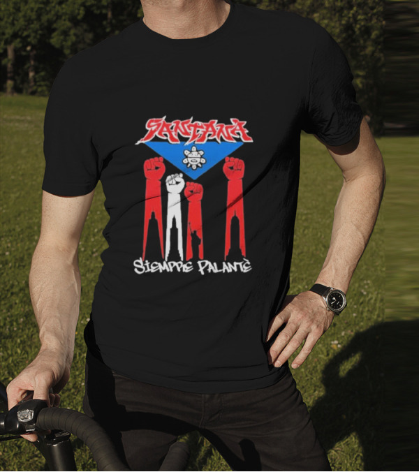 Santa Siempre Palantè Puerto Rican Flag Fists Revolution T-Shirt