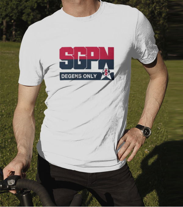 SGPN Degens Only Sports Gamblers Podcast Network Baseball Star T-Shirt