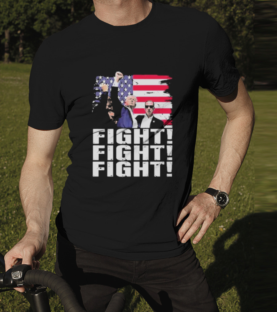 Fight Fight Fight Donald America Flag T-Shirt