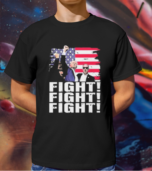Fight Fight Fight Donald America Flag T-Shirt