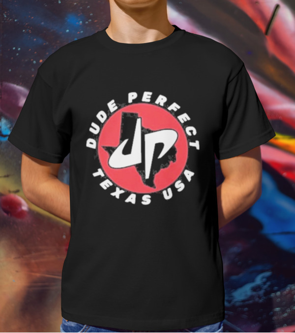 Dude Perfect DP Logo Texas USA Red Circle T-Shirt
