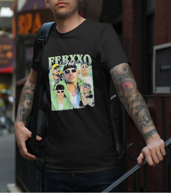 FERXXO Feid Green Style Collage T-Shirt