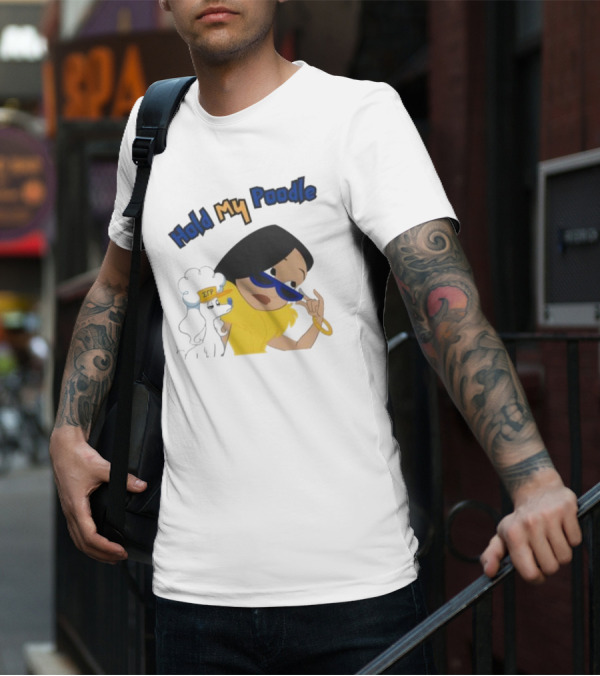 Hold My Poodle SGR Animated Character With Glasses T-Shirt