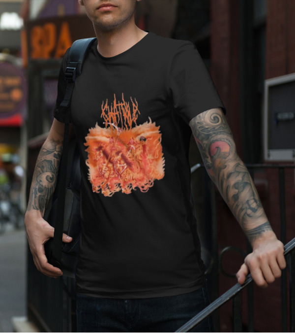Chat Pile Fiery Orange Gothic Inferno T-Shirt