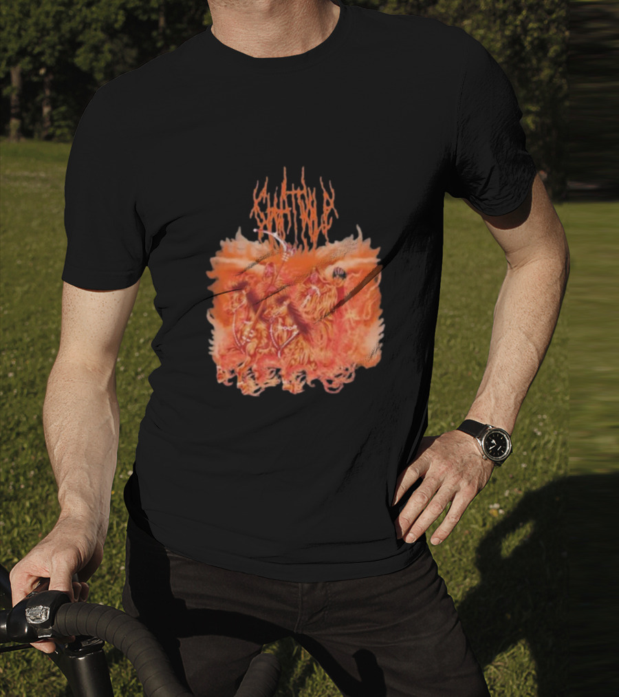 Chat Pile Fiery Orange Gothic Inferno T-Shirt