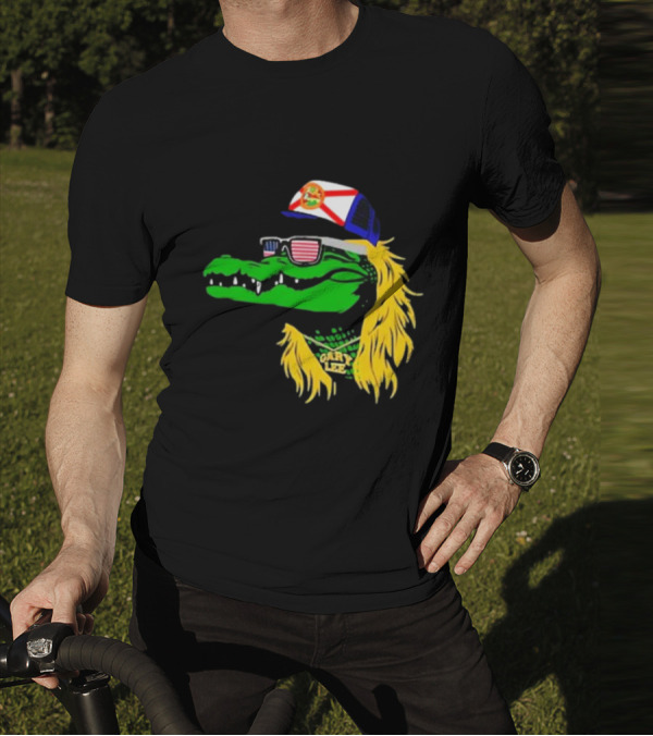 Conservativeant Wearing Gary Lee Gator With Trucker Hat And Sunglasses T-Shirt