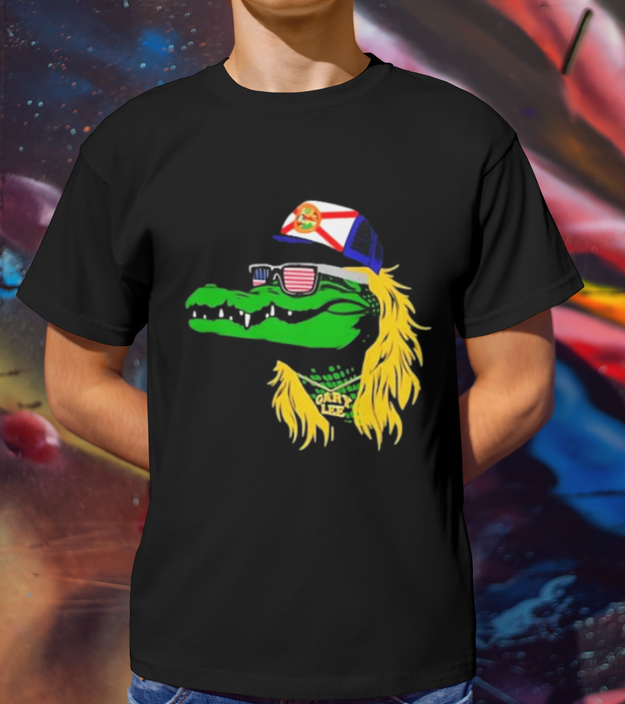 Conservativeant Wearing Gary Lee Gator With Trucker Hat And Sunglasses T-Shirt