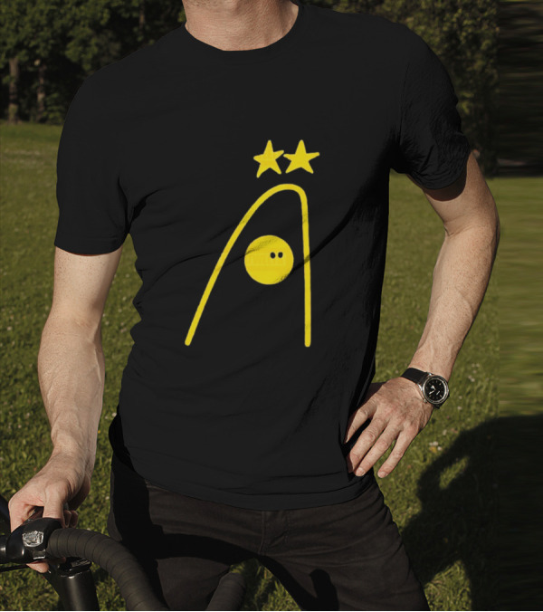 Dandies Badge Fitbatweets Yellow Stars Icon With Curve And Circle T-Shirt