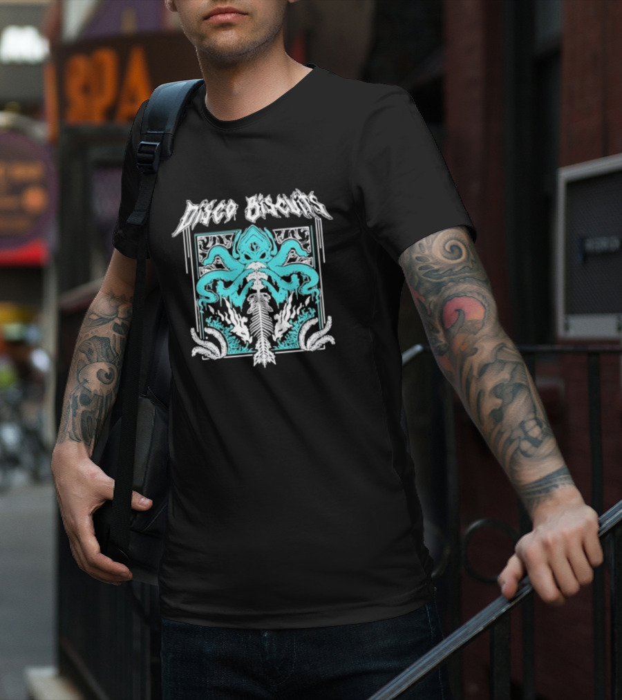 Disco Biscuits Octopus Psychedelic Symmetrical T-Shirt