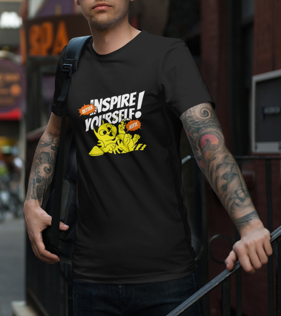 Better Inspire Yourself Kittl Cat Relaxing With Lemon Slice T-Shirt