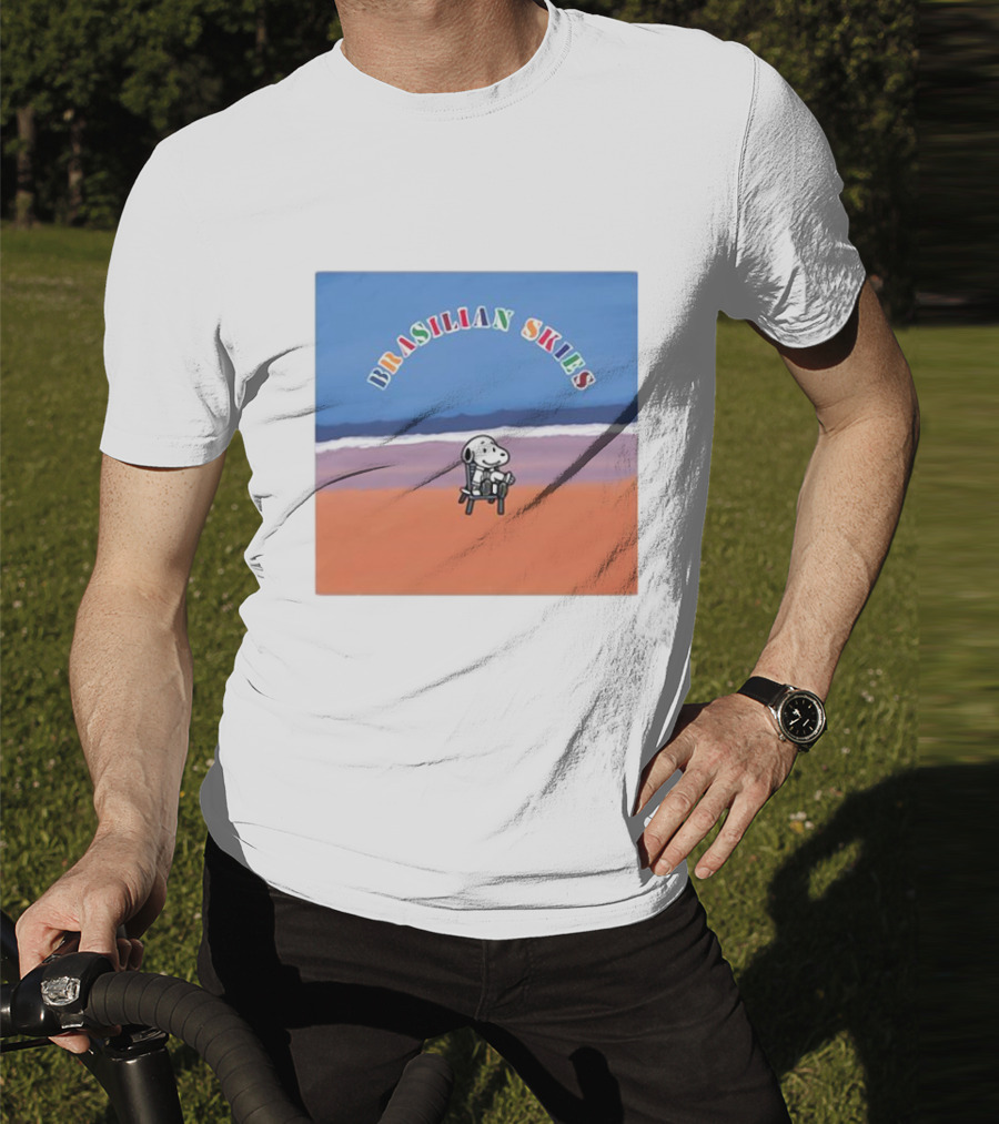 Brasilian Skies Snoopy Beach Scene T-Shirt