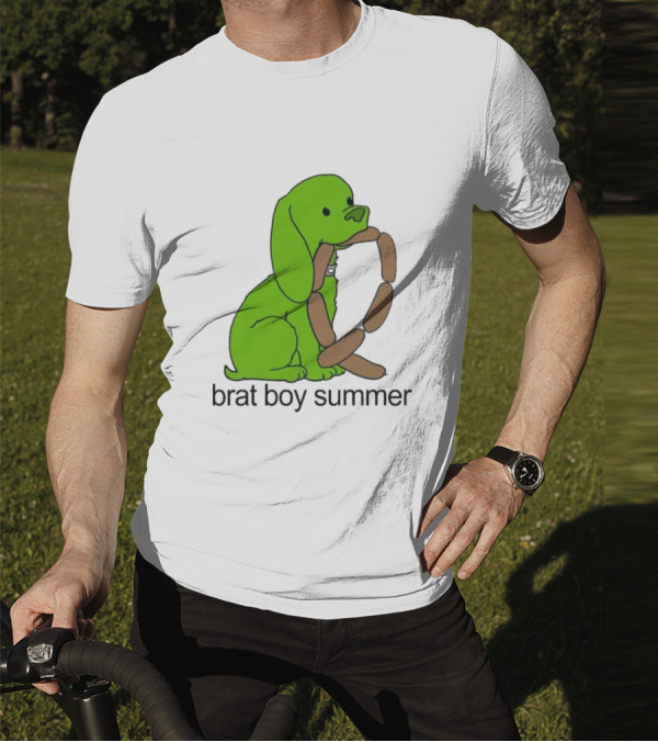 Brat Boy Summer Green Dog Sausage Chain T-Shirt