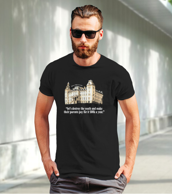 Bricks N Papers University Let’s Destroy The Youth And Make Their Parents Pay For It $80k A Year T-Shirt