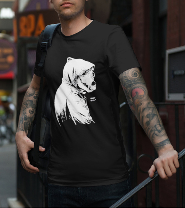 Massive Faceart What Mask Hooded Skull T-Shirt