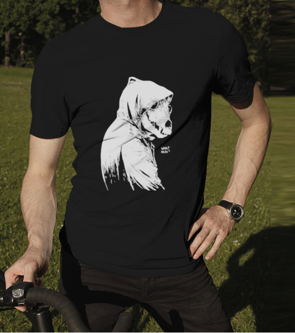 Massive Faceart What Mask Hooded Skull T-Shirt