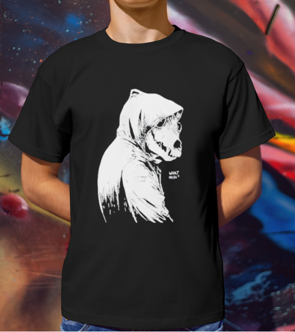 Massive Faceart What Mask Hooded Skull T-Shirt