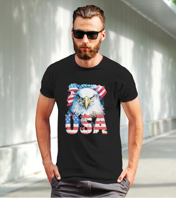 USA Patriot Eagle American Flag T-Shirt