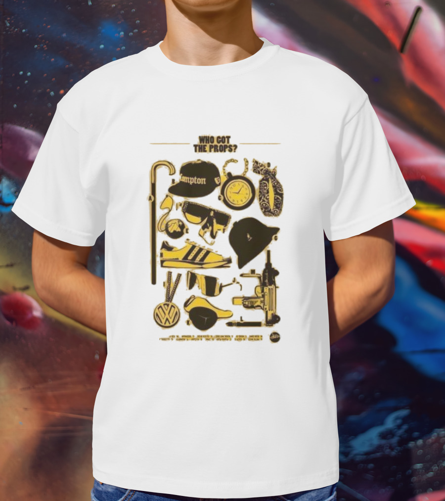 Who Got The Props Yellow Hip Hop Hampton Clock Accessories T-Shirt