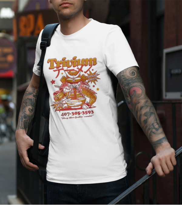 Trivium Shogun Ramen Feast Of Flavor Open Late 407-305-3593 Slurp Their Ramen T-Shirt