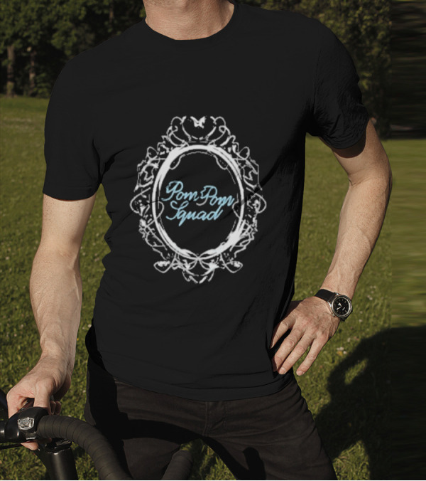 Pom Pom Squad Butterfly Filigree Frame Mirror T-Shirt