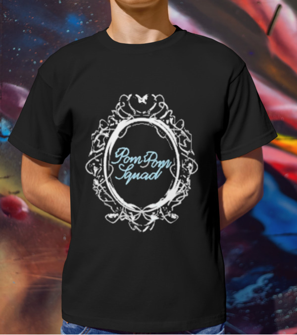 Pom Pom Squad Butterfly Filigree Frame Mirror T-Shirt