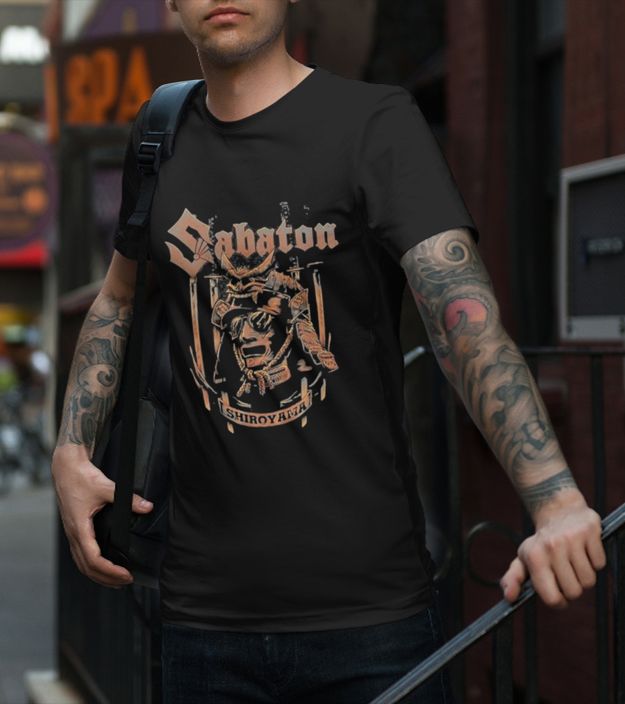 Sabaton Shiroyama Samurai Warrior Helmet Shield T-Shirt