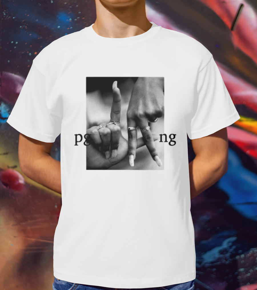 Savannah James PgLang Inspired Hand Sign Motif T-Shirt