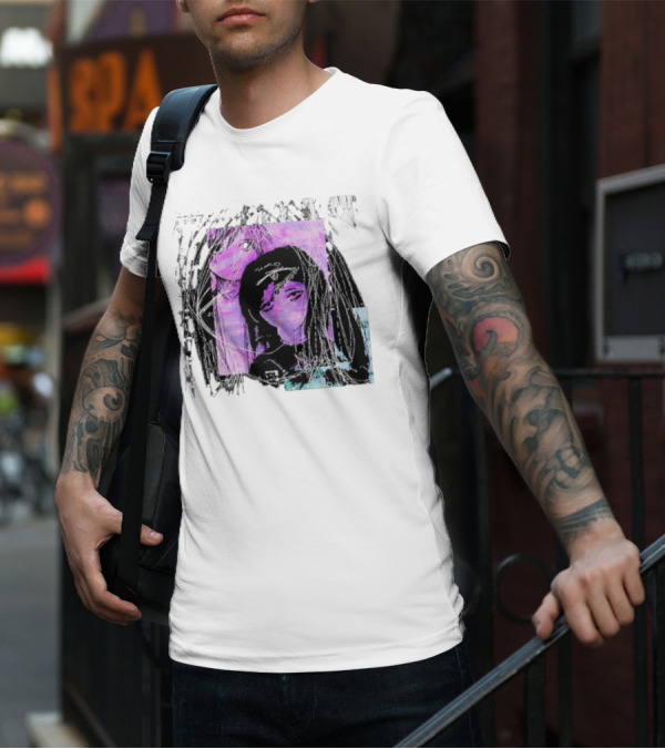 Cynthoni Sewerslvt Anime Aesthetic Purple Glitch T-Shirt