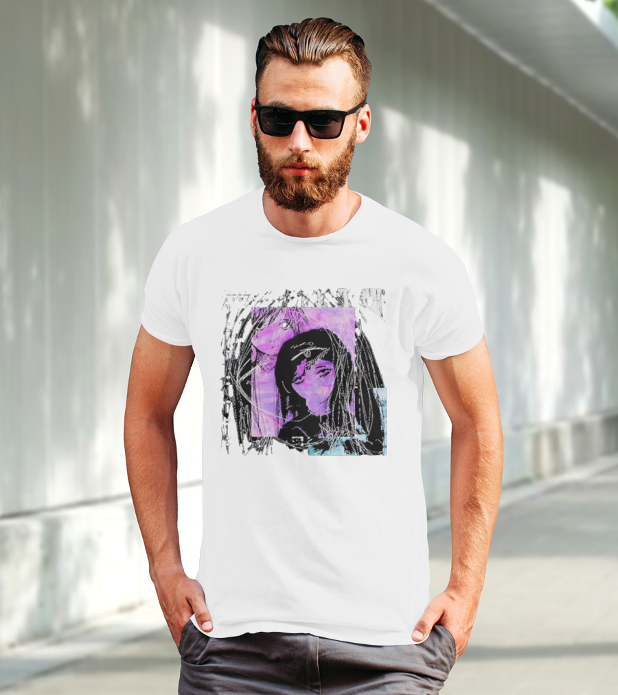 Cynthoni Sewerslvt Anime Aesthetic Purple Glitch T-Shirt