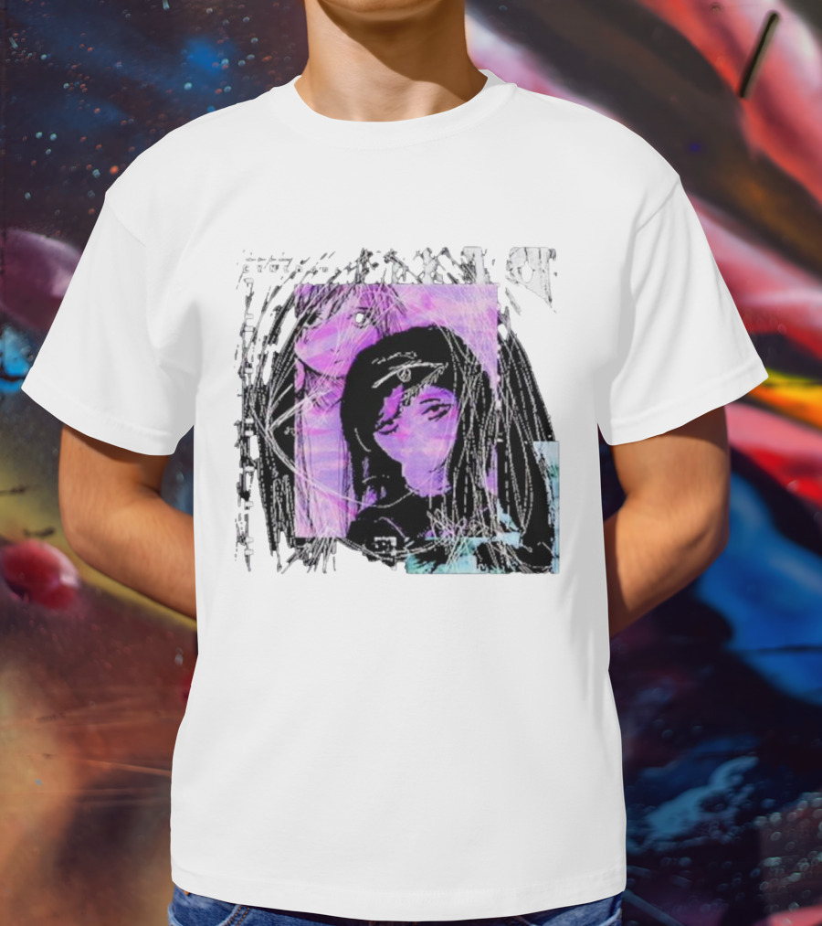 Cynthoni Sewerslvt Anime Aesthetic Purple Glitch T-Shirt