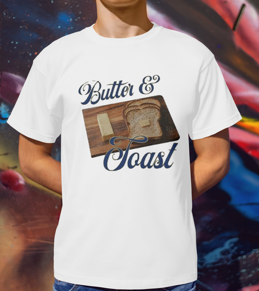 Middleclassfancy Butter And Toast Bread Slice With Butter Block T-Shirt