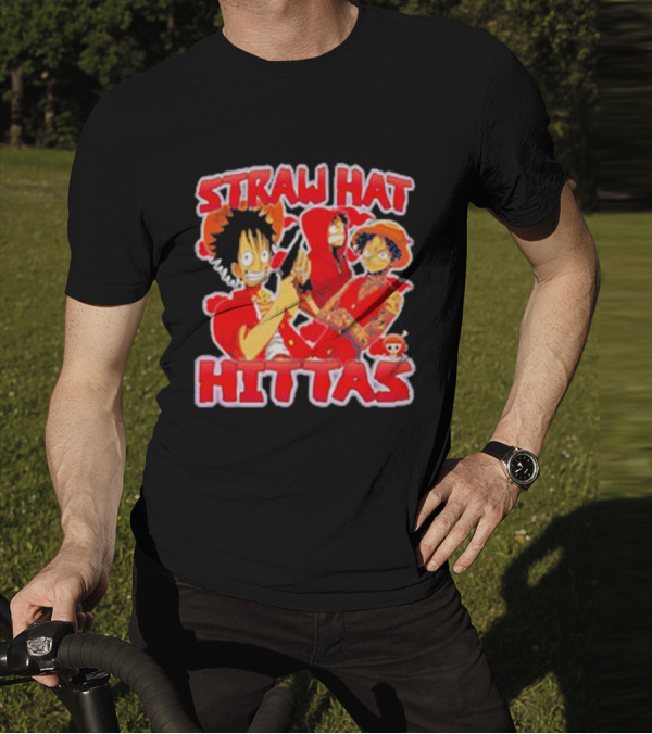 Straw Hat Hittas Monkey Luffy Anime Crossover T-Shirt