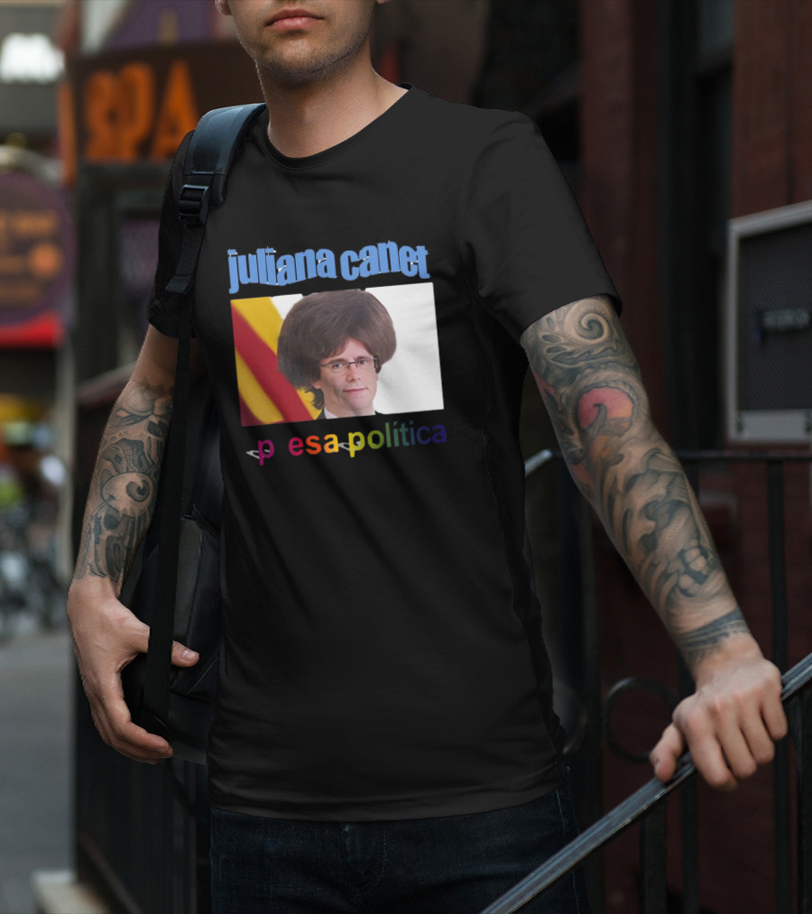 Juliana Canet Pesa Política Catalonian Flag Hair Photo T-Shirt
