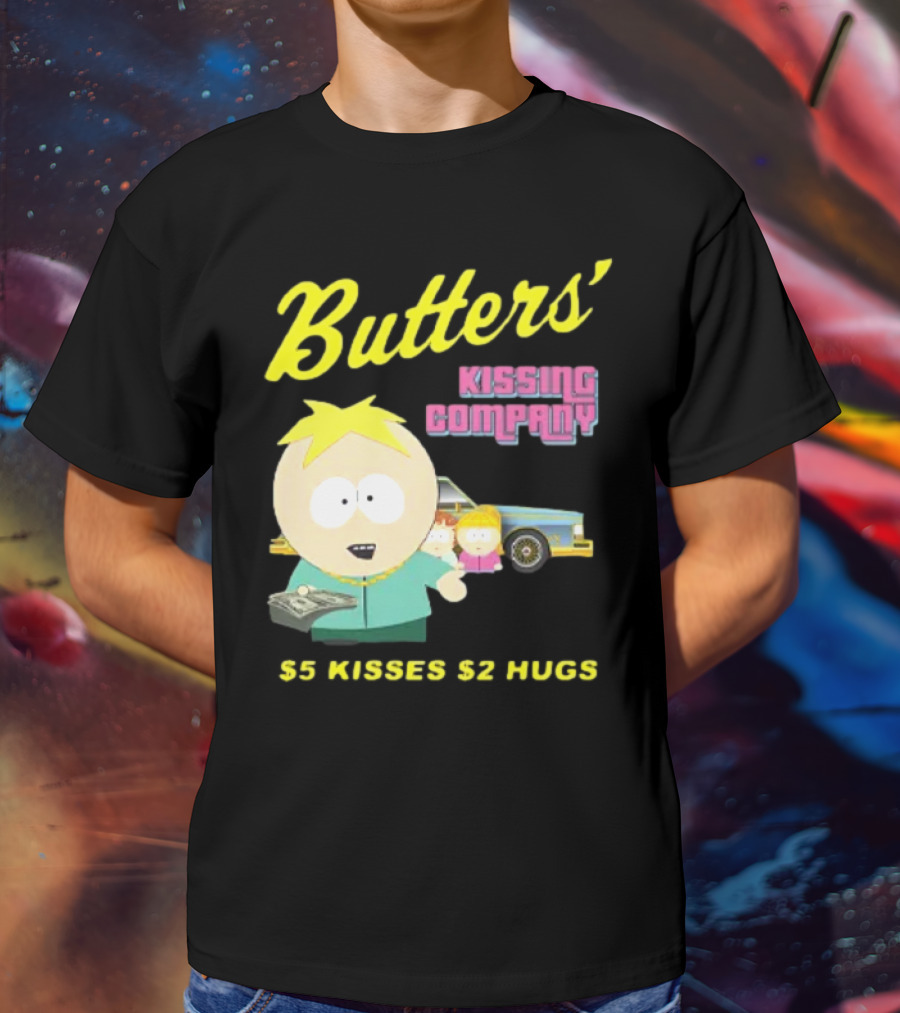 Butters' Kissing Company $5 Kisses $2 Hugs South Park Character T-Shirt