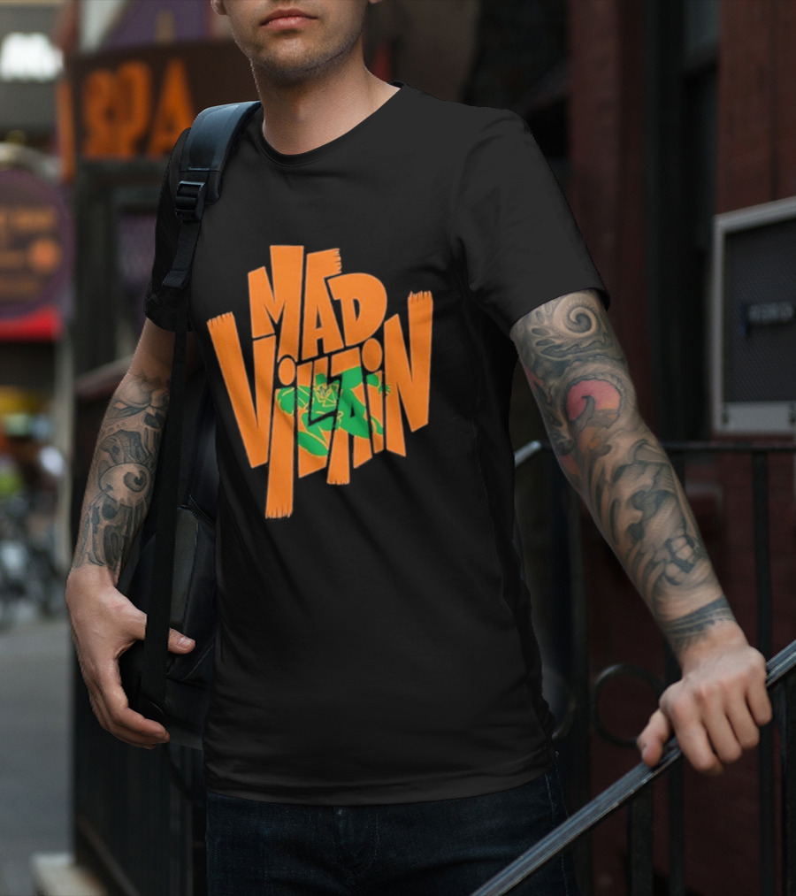 Mf Doom All Caps Madvillain Green Mask Mad Dash Villain T-Shirt