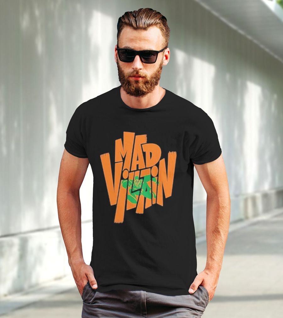 Mf Doom All Caps Madvillain Green Mask Mad Dash Villain T-Shirt
