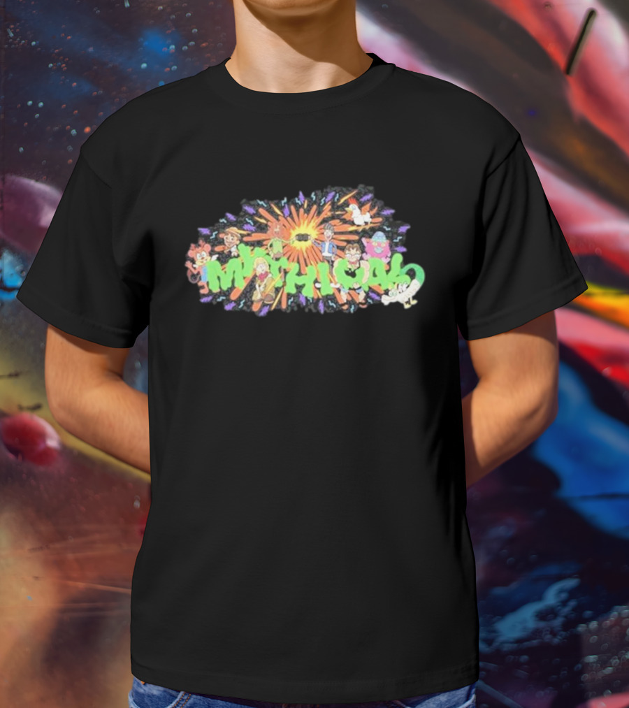 New Mythical ’90s Cartoon Characters Burst Mythical Explosion T-Shirt