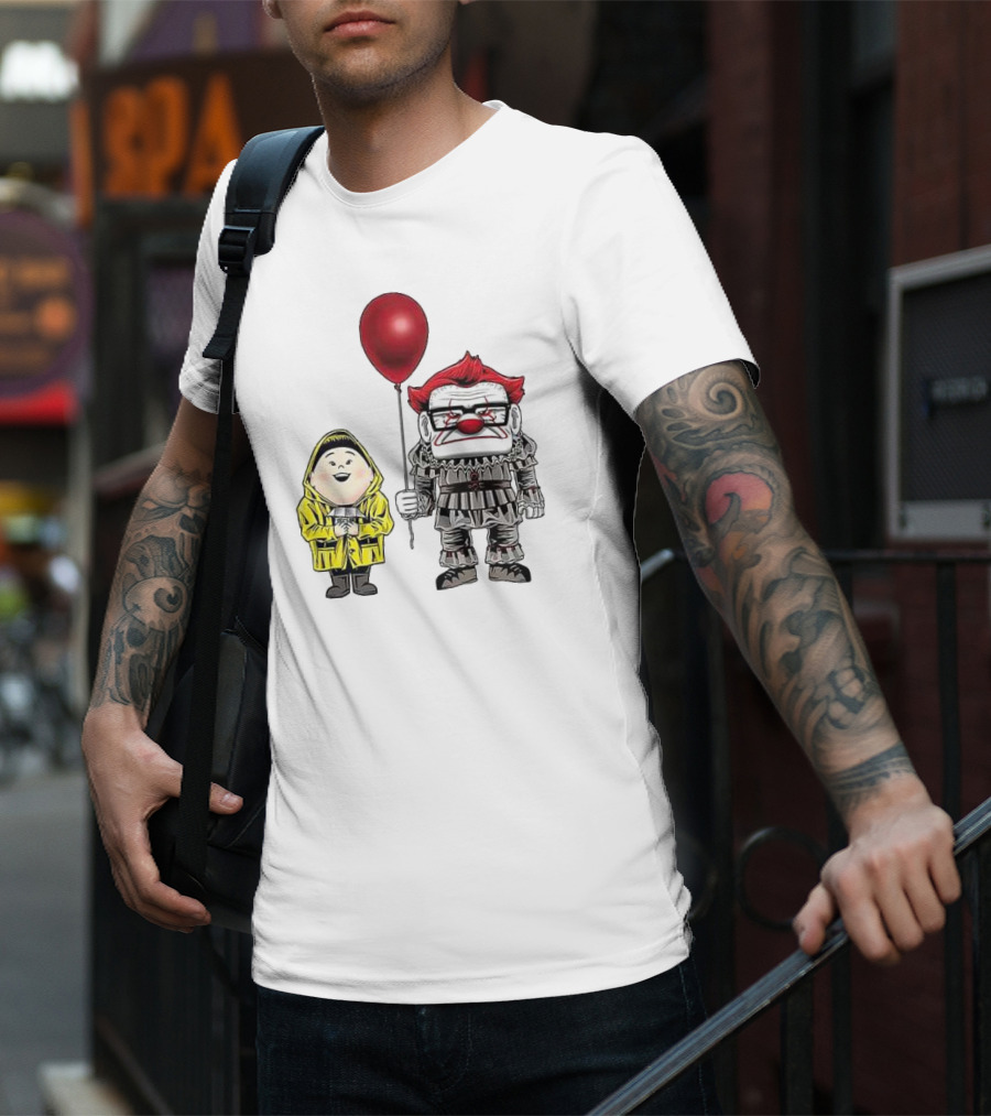 Pennywise Carl Fredricksen Russell Halloween Balloon Duo T-Shirt