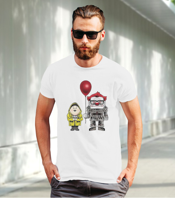 Pennywise Carl Fredricksen Russell Halloween Balloon Duo T-Shirt