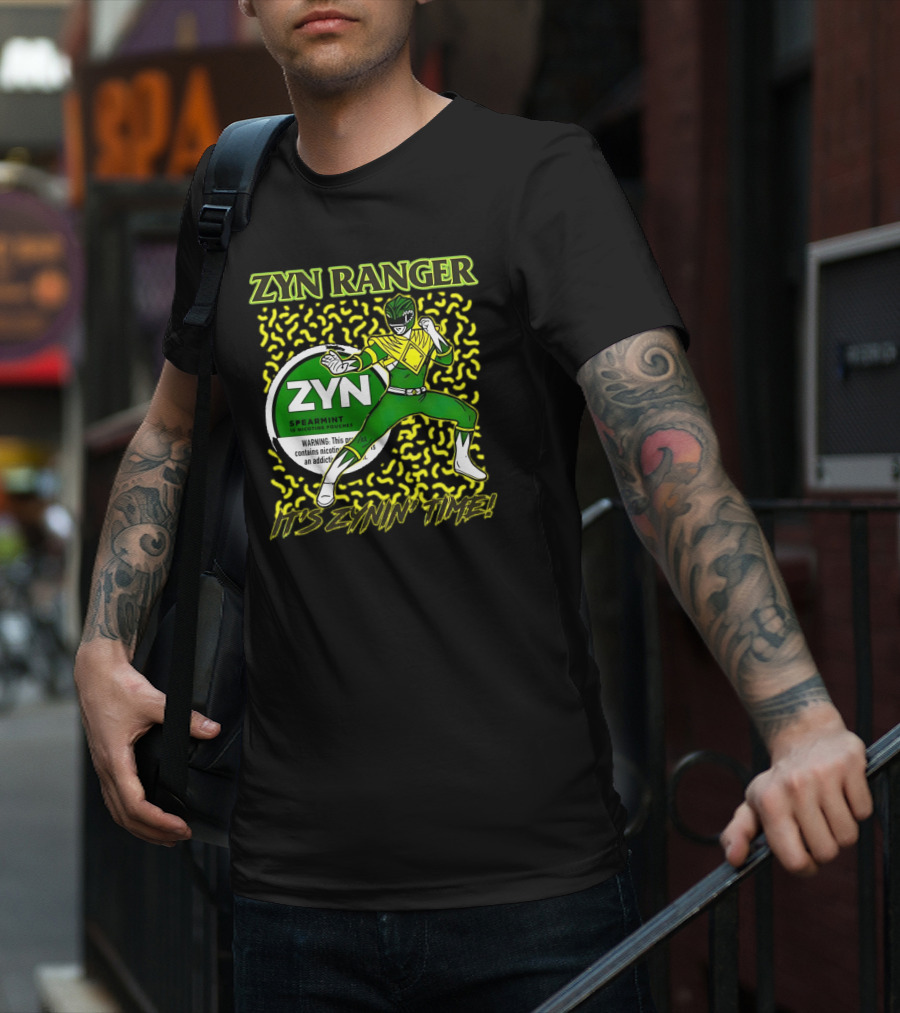 Zyn Ranger Spearmint It's Zynin' Time Heroic Pose T-Shirt