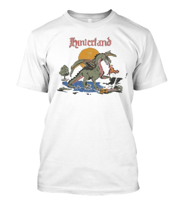 Hinterland Dragon With Orange Sun And Fire T-Shirt