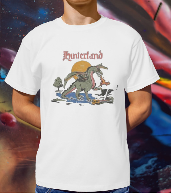 Hinterland Dragon With Orange Sun And Fire T-Shirt