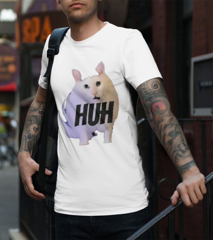 Huh Cat Meme Image T-Shirt